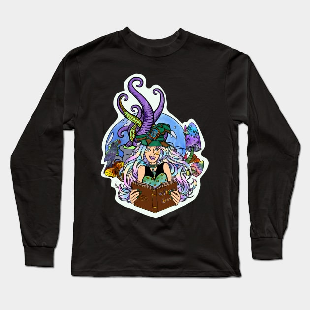 Gamer Witch Long Sleeve T-Shirt by Laedyspyder’s Web